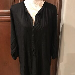 Zara woman dress shirt tuxedo ruffle style Sz Med